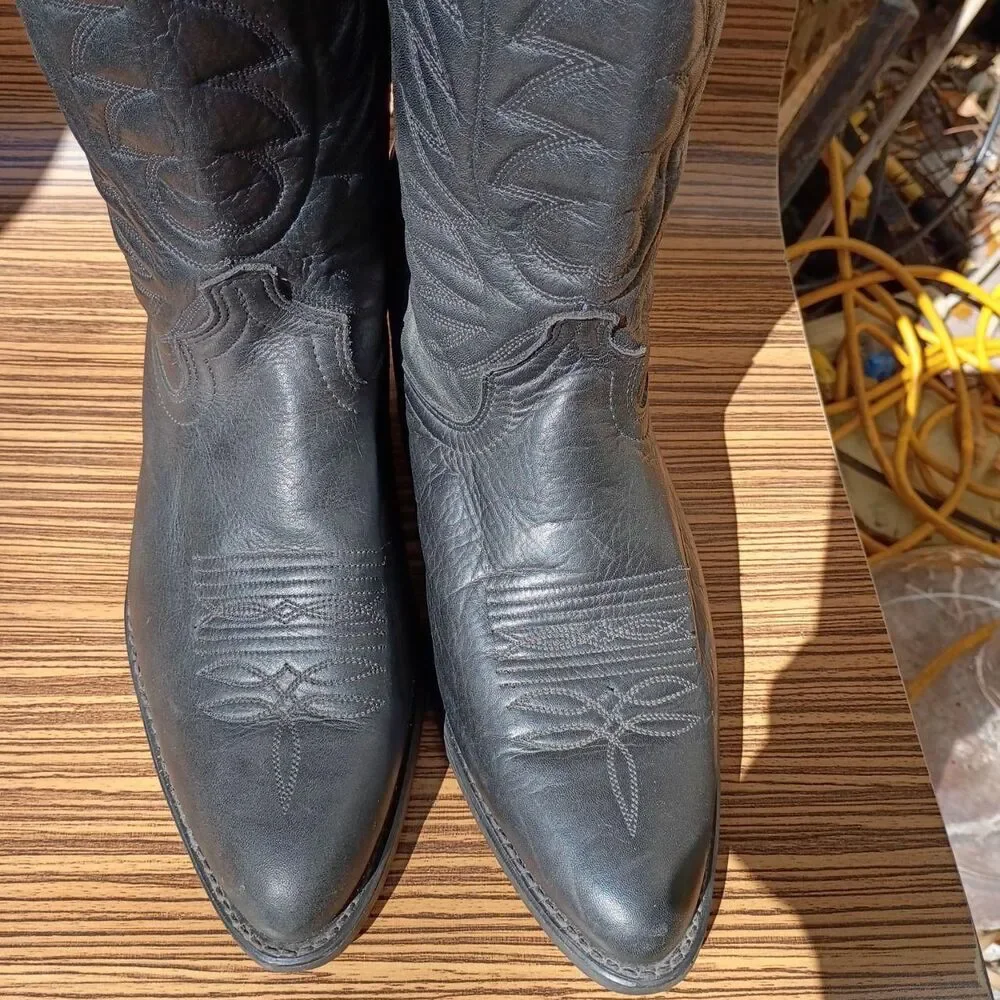 Unbranded Men's Black Western Boots